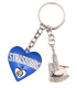 PC146 Key Ring Heart 3D Blue Strasbourg