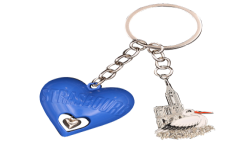  Key Ring Heart 3D Blue Strasbourg PC146 7,00 €