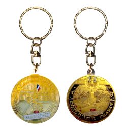 PC056 Keychain St Tropez Round Gendarmerie