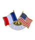 341 Pins D-Day 2 Drap. France  U.S.A.