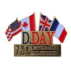 344_75 Pins D-Day Drapeaux France  Canada  USA  UK 
Edition spéciale 75éme Anniversaire