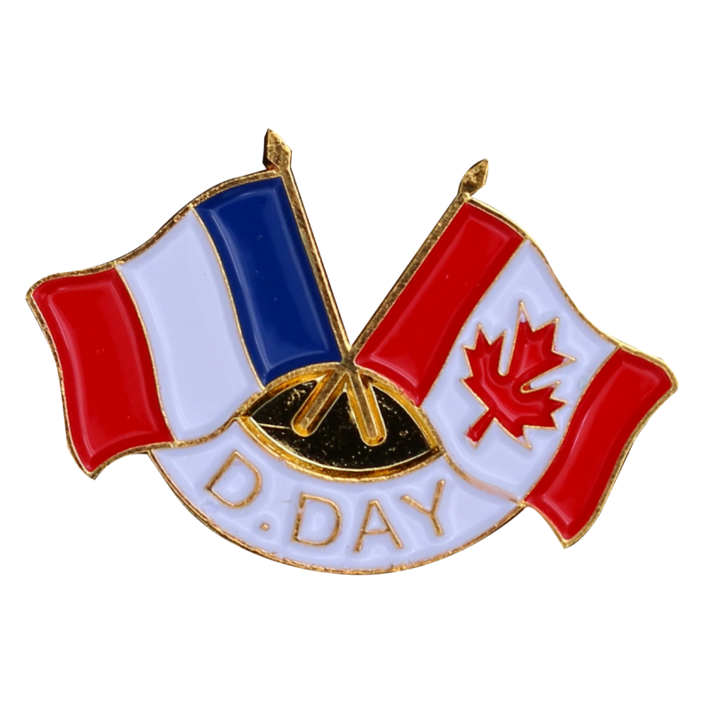 343 Pins D-Day 2 Drap. France  Canada