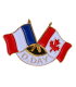 343 Pins D-Day 2 Drap. France  Canada