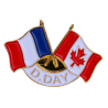 343 Pins D-Day 2 Drap. France  Canada
