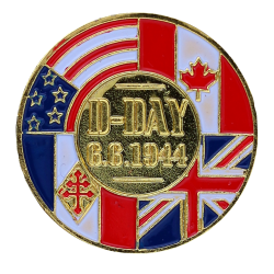 PDD9 Pins D-Day Drapeaux France  Canada  USA  UK
