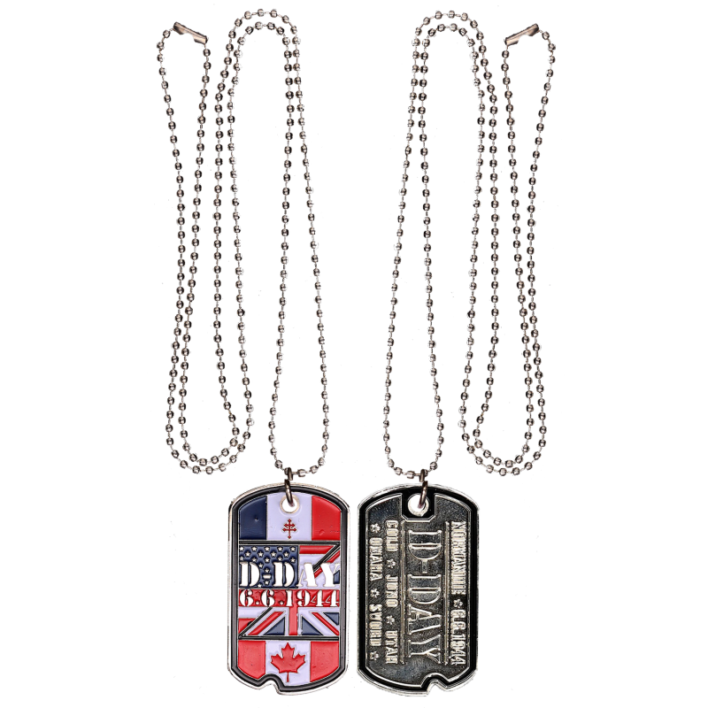 DT4 Dog Tag Drapeaux Allies