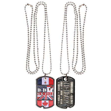 DT4 Dog Tag Flags USA / CANADA / UK/ FRANCE