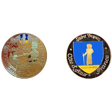 D11449 Medal 32 mm St Tropez Gendarme Voiture