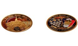 D11379 Medaille 32 mm Le Mont St Michel Arc En Ciel