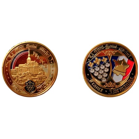 D11379 Medal 32 mm Le Mont St Michel Arc En Ciel