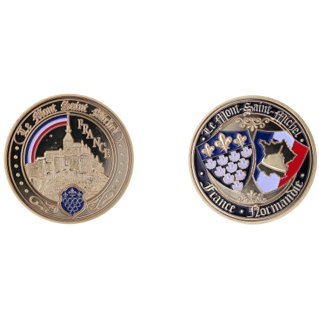 E1174 Medal 40 mm Mt Saint Michel Rainbow