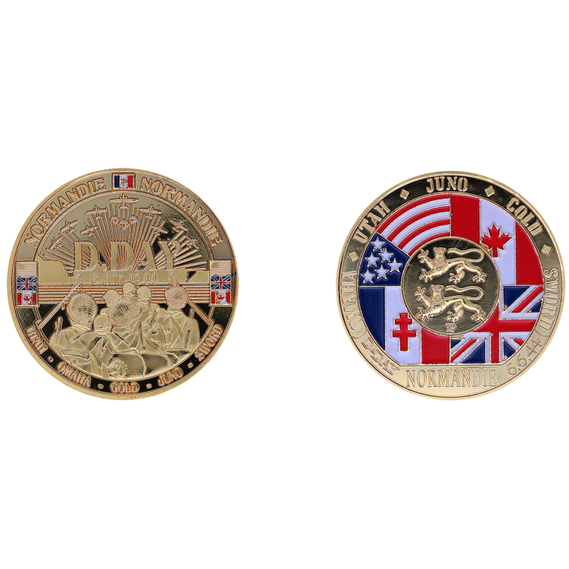 E1171 Medaille 40 mm DDay normandie plages et soldats