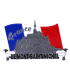 MN2 Magnet Metal Mont Saint Michel + Flag France