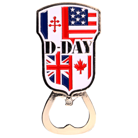 MN10 Magnet Metal D Day bottle opener Flags Allies