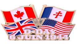 MN15 Magnet Metal D Day Drapeaux Allies
