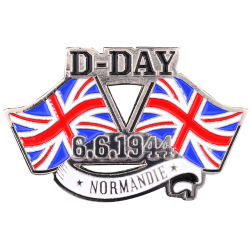 MN16 Magnet Metal D Day Drapeaux U.K. X2