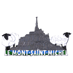 MN3 Magnet Metal Mont Saint Michel + Moutons X2