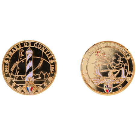 K11176 Médaille 34 mm collection phare Gironde Phare de Contis