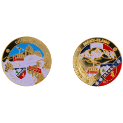  Médaille 40 mm Montenvers Aiguille du Midi Benne Chamonix - E1180 - 6,00 €