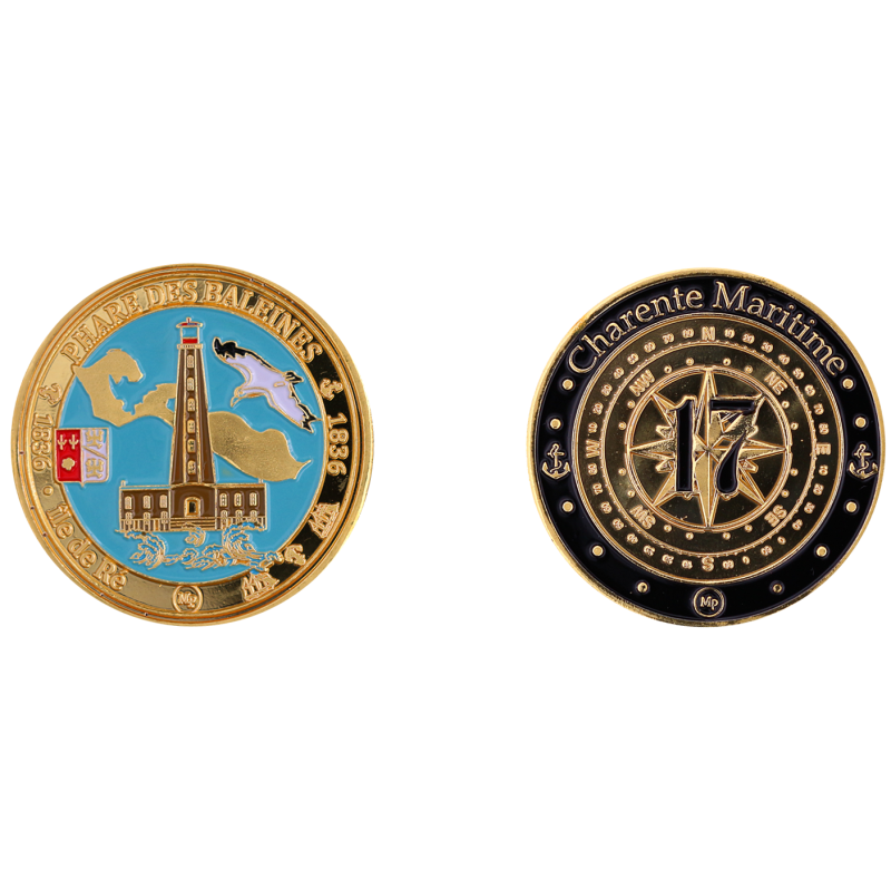  Medal 34mm Lighthouse of La Baleine background blue K11145 5,00 €