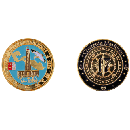  Medal 34mm Lighthouse of La Baleine background blue K11145 5,00 €