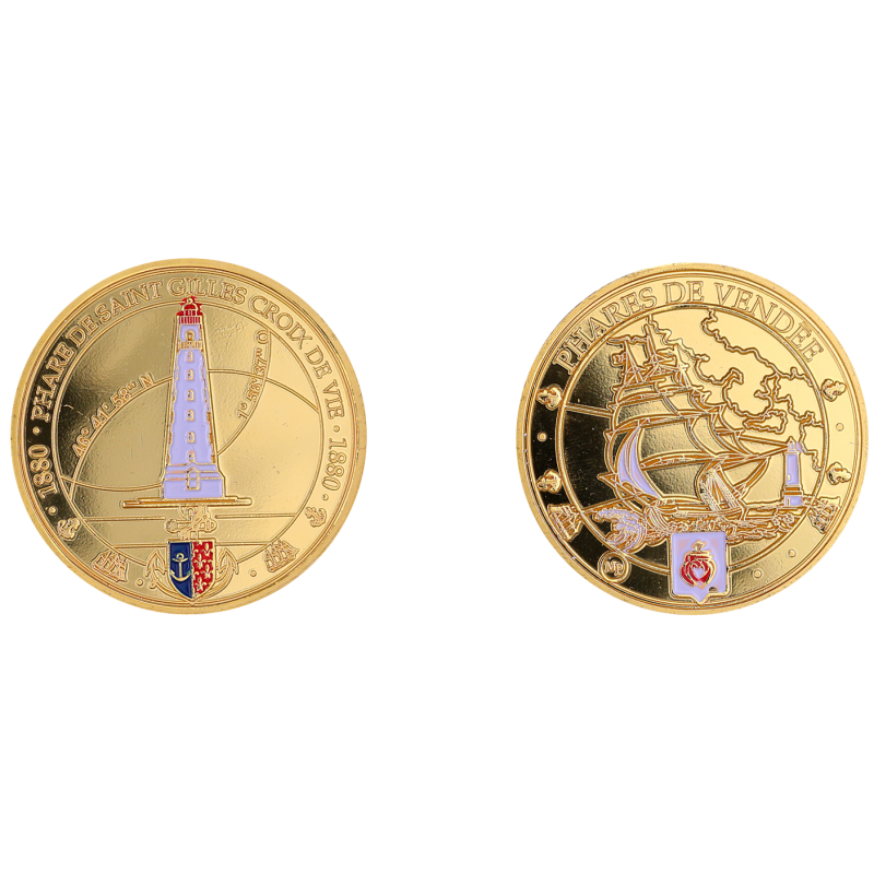K11166 Médaille 34 mm Phare de ST Gilles Croix de Vie de Vendée