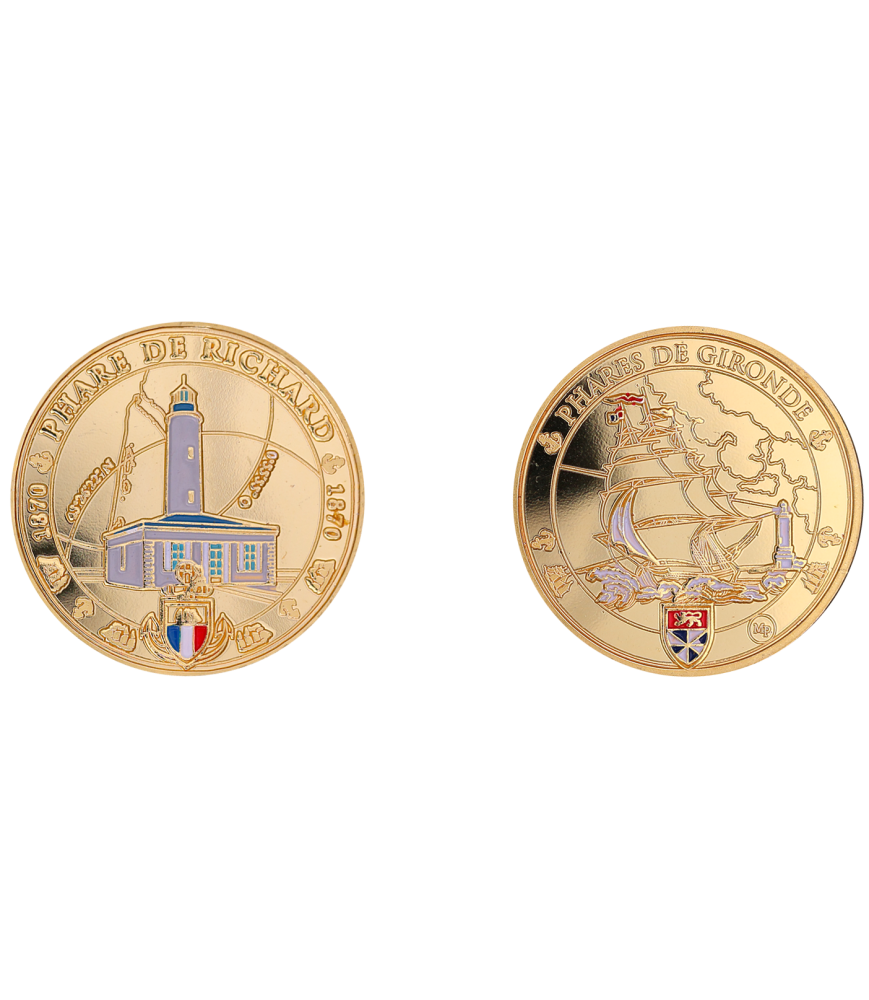 K11172 Médaille 34 mm collection phare Gironde Phare de Richard