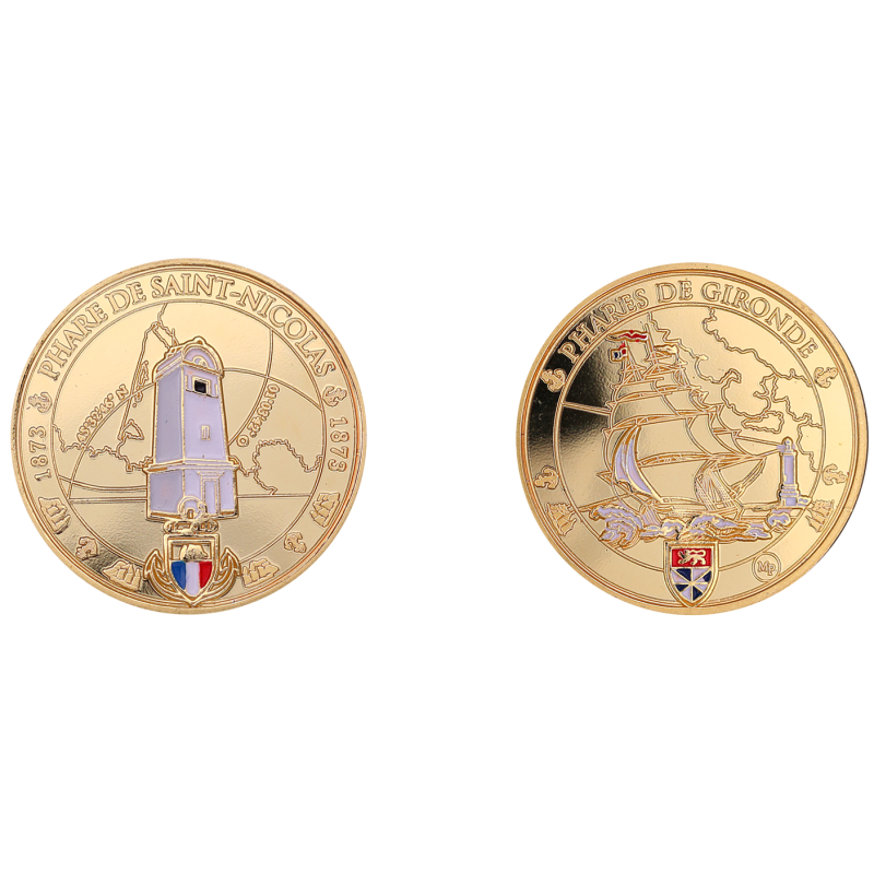 K11174 Médaille 34 mm collection phare Gironde Phare de ST Nicolas