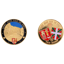 Medaille 34 mm Croix de Camargue + Taureau - K11503 - 5,00 €