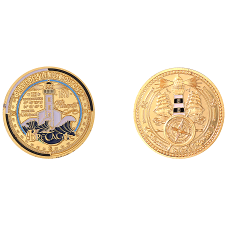 D11362 Medaille 32 mm Bretagne Phare De L'Ile Aux Moutons