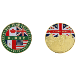 E1158 Medal 40 mm Vintage Sword Beach Logo D Day
