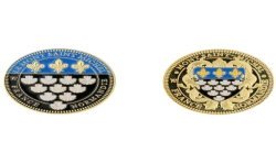 D11166 Medaille 32 mm Le Mont St Michel Blason Rectoverso