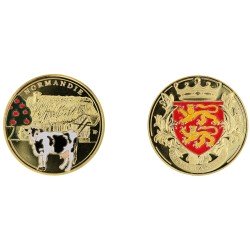 D11202 Medaille 32 mm Chaumiere + Vache