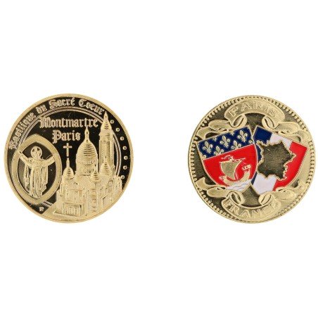 D11208 Medaille 32 mm Sacre Coeur + Jc