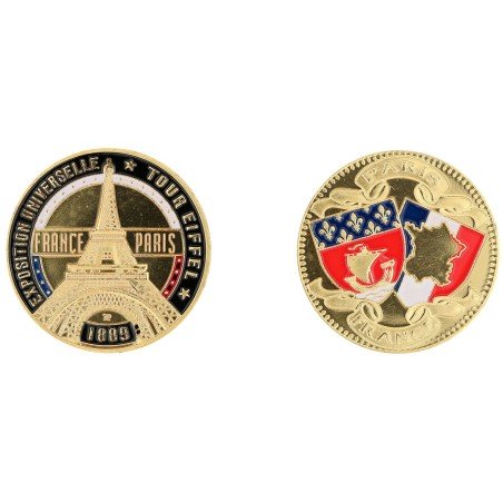 D11218 Medal 32 mm T.E. Expo Couleur Contour Noir