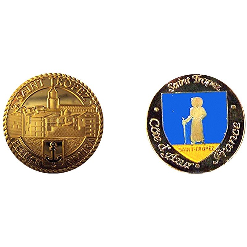 D11231 Medal 32 mm Azur St Tropez Port 2