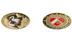 D11255 Medaille 32 mm Région:Alsace Cigognes Couleurs