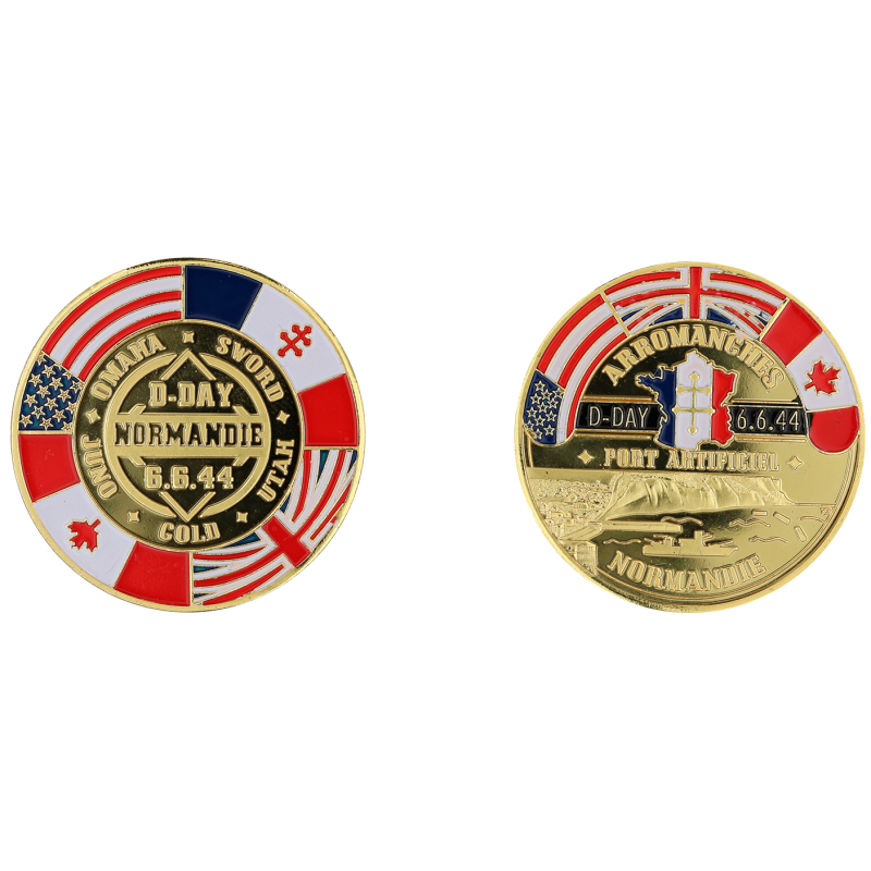 E1129 Medal 40 mm Arromanches Logo D.Day
