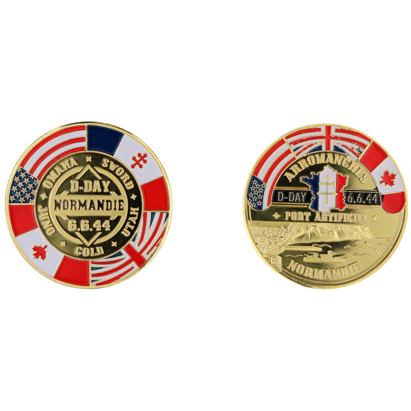 E1129 Medaille 40 mm Arromanches Logo D.Day