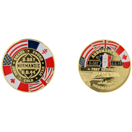 E1129 Medal 40 mm Arromanches Logo D.Day